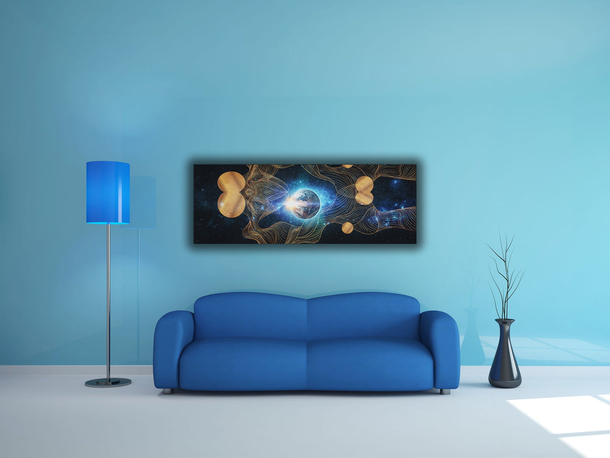 Canvas Print-Abstract Earth Composition-Gold varnish-Wall art