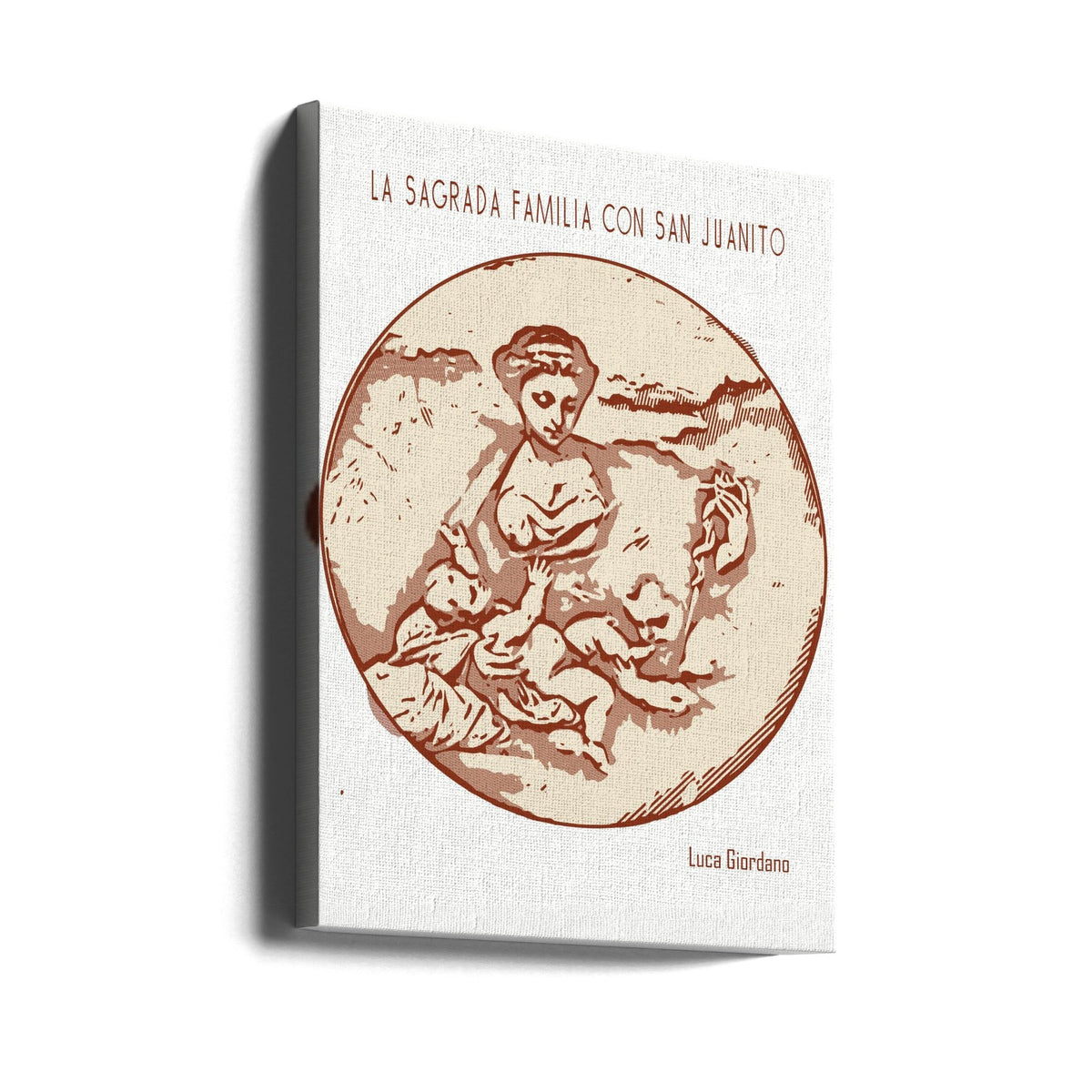Wall art Line Art Minimalist – La Sagrada Familia Con San Juanito – Luca Giordano